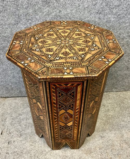 Inlaid Syrian Octagonal Occasional Table