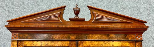 GOOD QUALITY VICTORIAN BURR WALNUT BOOKCASE - ADDITIONAL PHOTO 4