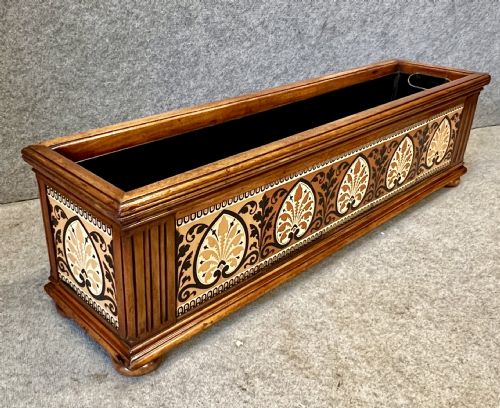 Victorian Walnut & Tiled Planter