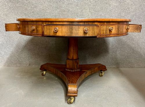 REGENCY PERIOD ROSEWOOD DRUM TABLE - ADDITIONAL PHOTO 4
