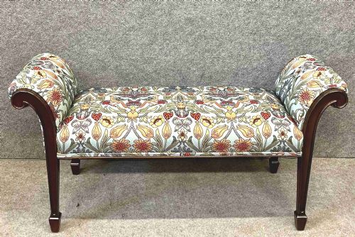 Edwardian Mahogany Window Seat