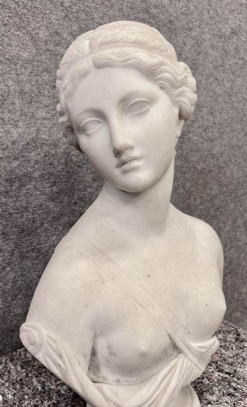Beautifully Modelled Carrara Marble Bust