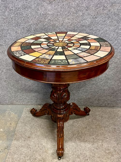 FINE GRAND TOUR SPECIMEN MARBLE TABLE - ADDITIONAL PHOTO 12
