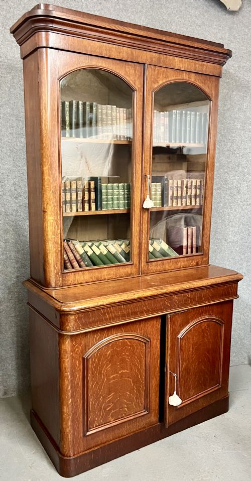 Large Victorian Oak Bookcase