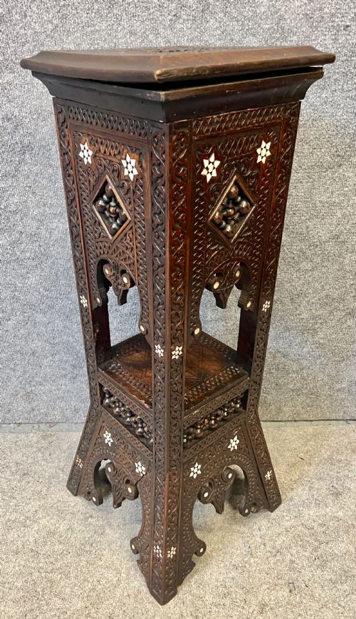 Unusual Moorish Torchere Plant Stand