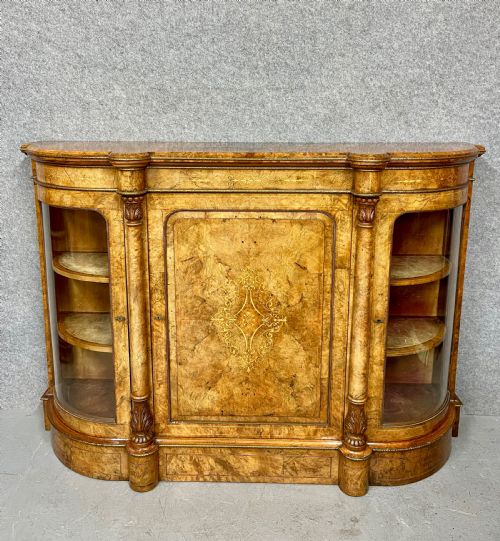 Quality Antique Burr Walnut Credenza by Debenham & Hewitt