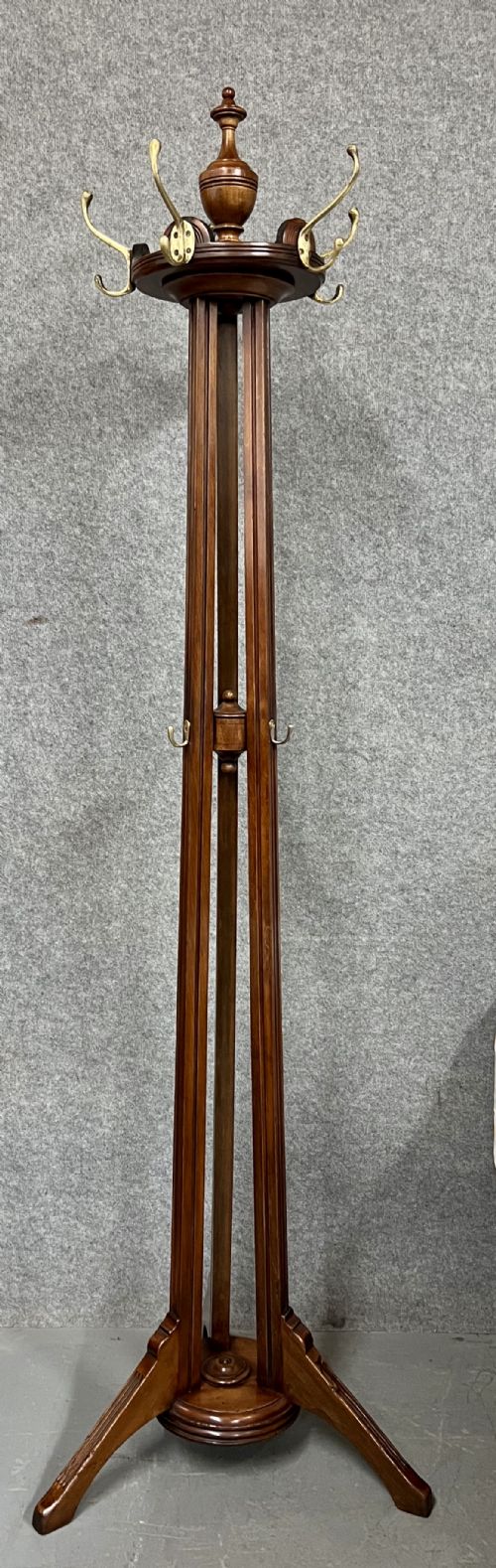 Antique Walnut Rotating Top Hall Stand
