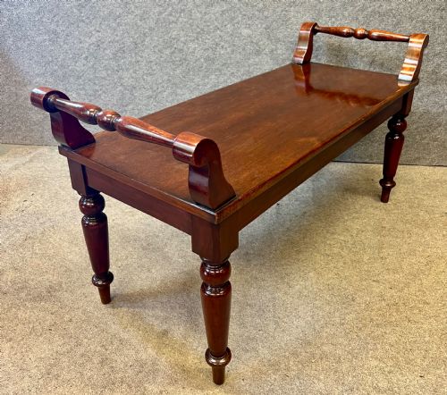Victorian Mahogany Hall or Window Seat