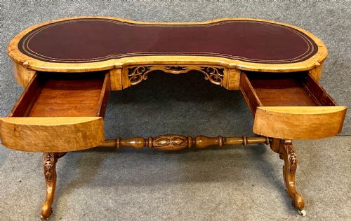 VICTORIAN WALNUT WRITING DESK - ADDITIONAL PHOTO 2