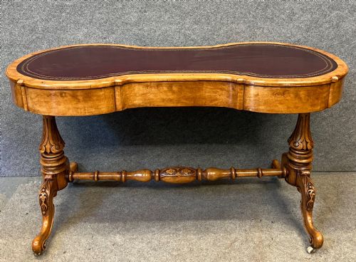 VICTORIAN WALNUT WRITING DESK - ADDITIONAL PHOTO 4