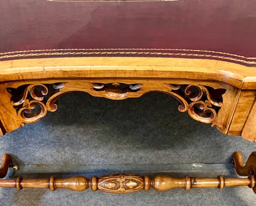 VICTORIAN WALNUT WRITING DESK - ADDITIONAL PHOTO 5