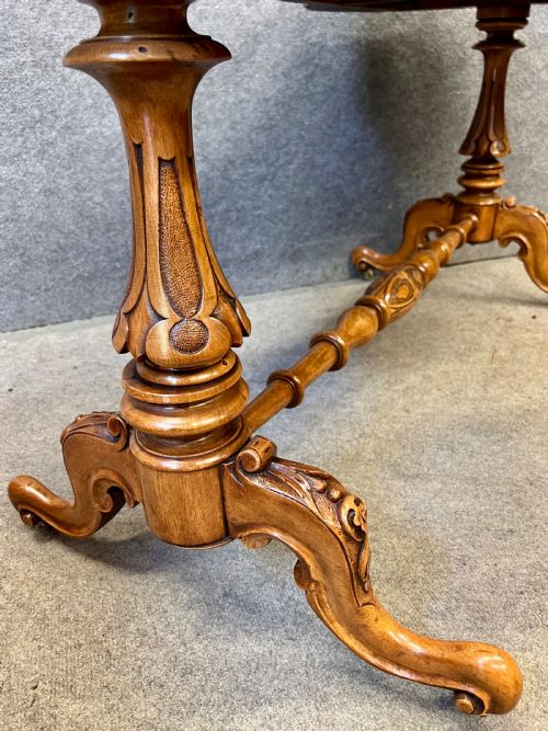 VICTORIAN WALNUT WRITING DESK - ADDITIONAL PHOTO 7