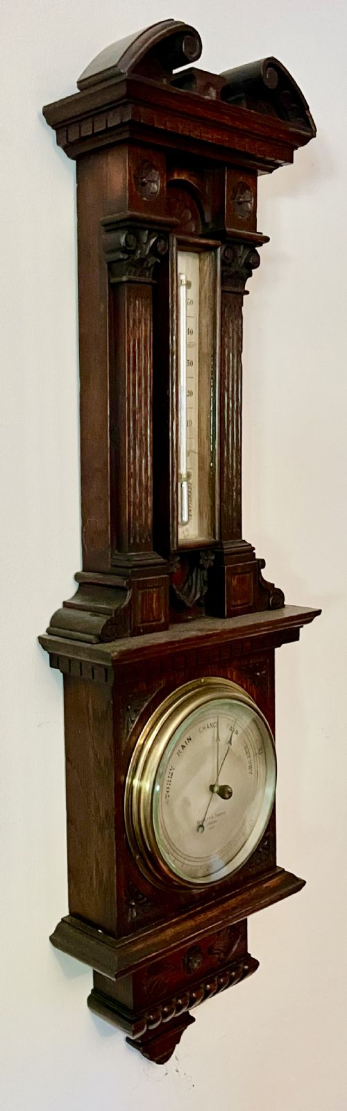 SMALL ANEROID NEGRETTI ZAMBRA BAROMETER - ADDITIONAL PHOTO 6