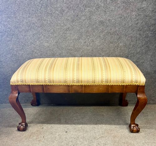 Antique Walnut Window Seat Stool