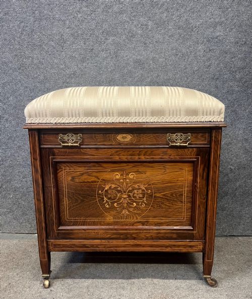 Good Quality Inlaid Piano Stool