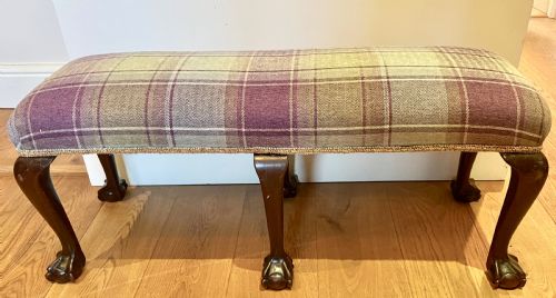 Chippendale Style Claw & Ball Window Seat Stool