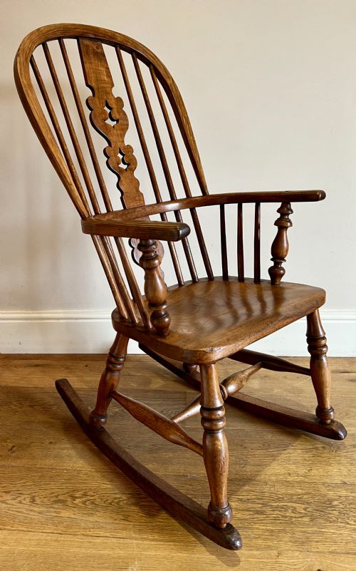19th.century Windsor Rocking Armchair