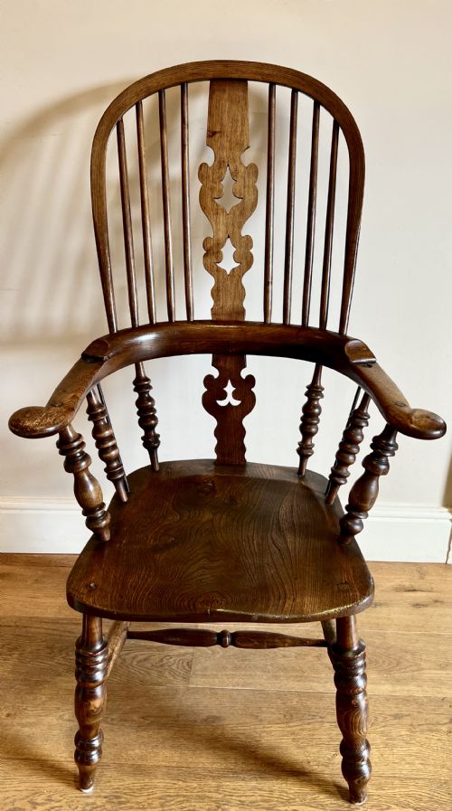 Antique Broad Arm Windsor Armchair