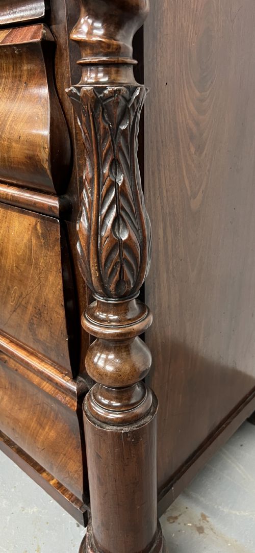 SUPERB BIEDERMEIER MAHOGANY ABATTANT SECRETAIRE DESK - ADDITIONAL PHOTO 7