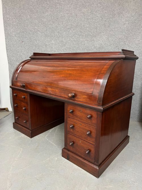 Substantial Victorian Cylinder Desk
