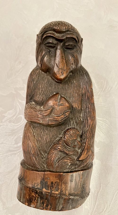 Japanese Bamboo Carved Monkey