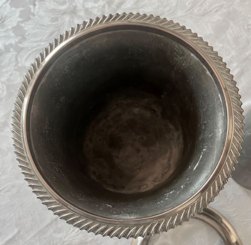 QUALITY ANTIQUE SILVER PLATED CHAMPAGNE BUCKET - ADDITIONAL PHOTO 5