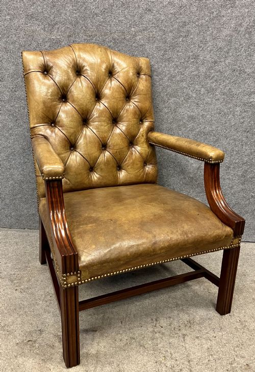 Gainsborough Style Leather Desk Armchair