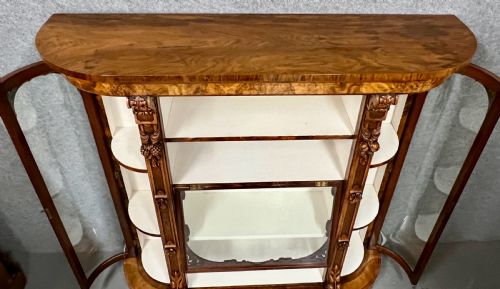 PAIR OF EXHIBITION QUALITY BURR WALNUT CABINETS - ADDITIONAL PHOTO 8
