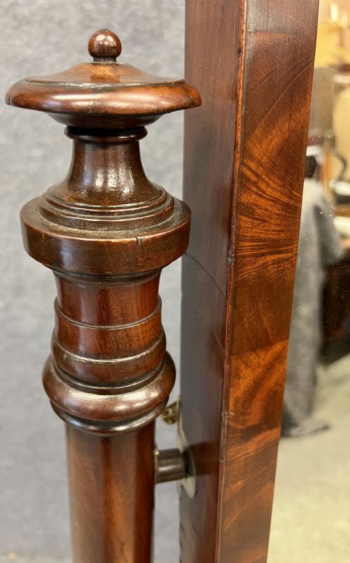 REGENCY MAHOGANY CHEVAL MIRROR - ADDITIONAL PHOTO 2