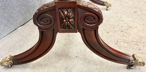 REGENCY MAHOGANY CHEVAL MIRROR - ADDITIONAL PHOTO 5