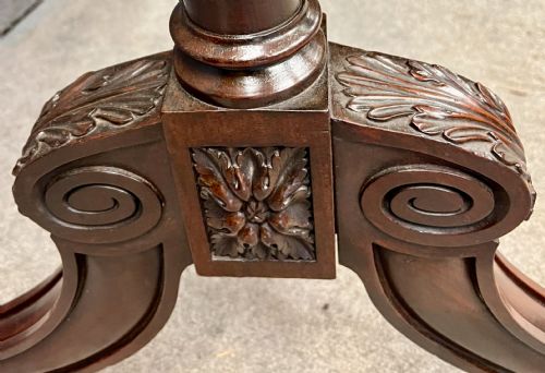 REGENCY MAHOGANY CHEVAL MIRROR - ADDITIONAL PHOTO 7