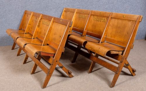 Pair of "Henley Regatta" Folding Benches.