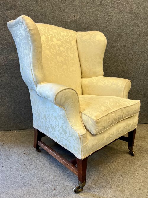 George III Mahogany Winged Armchair
