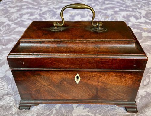 George III Mahogany Tea Caddy