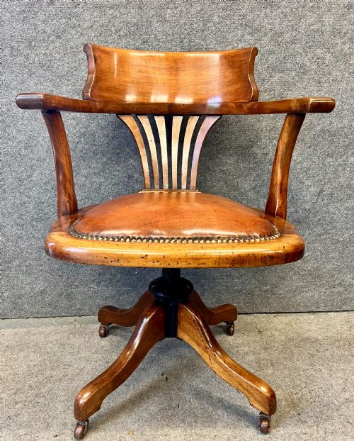 Antique Swivel Desk Chair