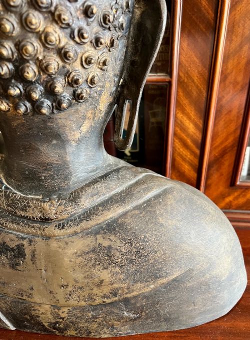 LARGE BRONZE BUDDHA - ADDITIONAL PHOTO 7