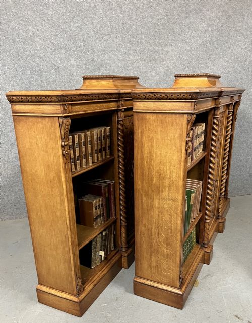 PAIR OF RICHARD BRIDGENS OAK OPEN BOOKCASES - ADDITIONAL PHOTO 10