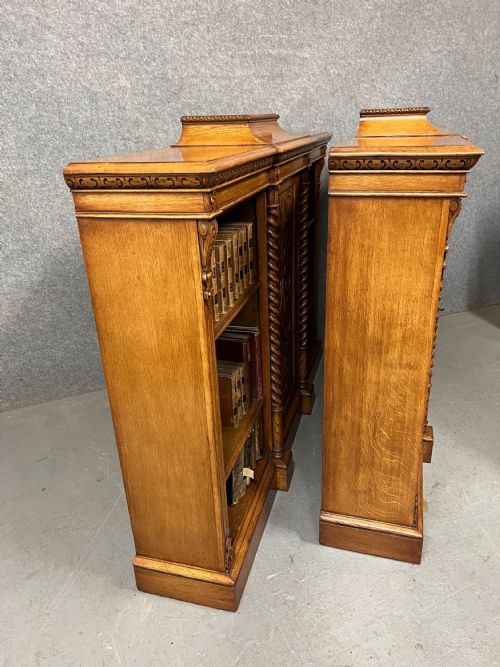 PAIR OF RICHARD BRIDGENS OAK OPEN BOOKCASES - ADDITIONAL PHOTO 11