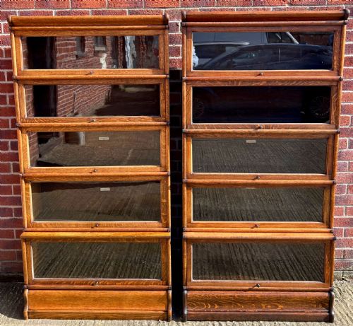 Pair of Oak Globe Wernicke Bookcases