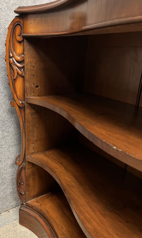 SUPERB QUALITY GONCALO ALVES DWARFE OPEN BOOKCASE - ADDITIONAL PHOTO 2