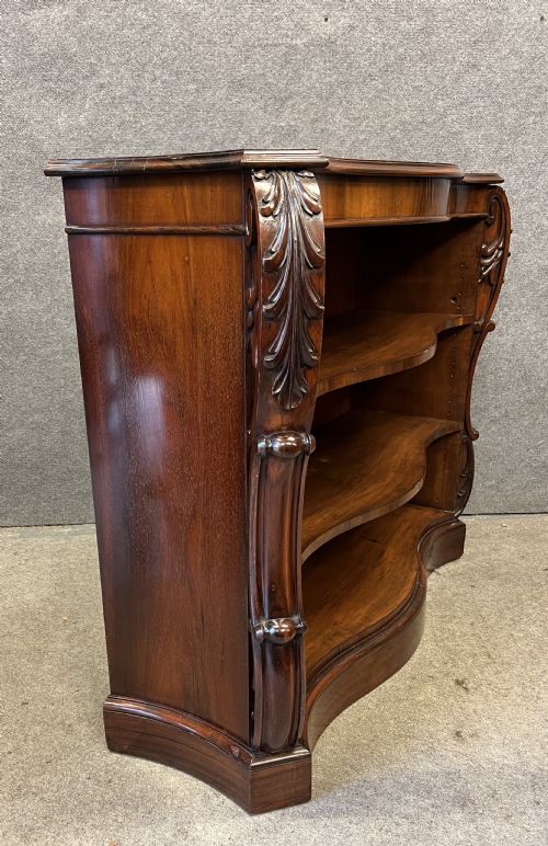 SUPERB QUALITY GONCALO ALVES DWARFE OPEN BOOKCASE - ADDITIONAL PHOTO 5