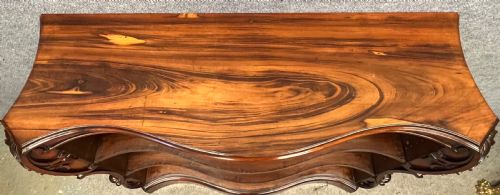 SUPERB QUALITY GONCALO ALVES DWARFE OPEN BOOKCASE - ADDITIONAL PHOTO 7
