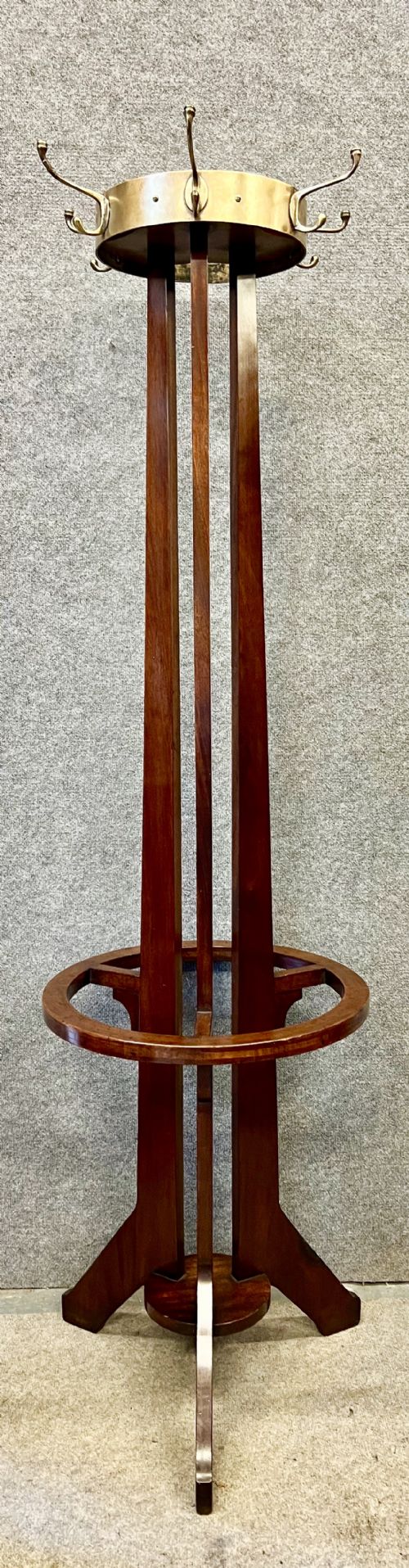 Antique Mahogany Arts & Crafts Hall Stand