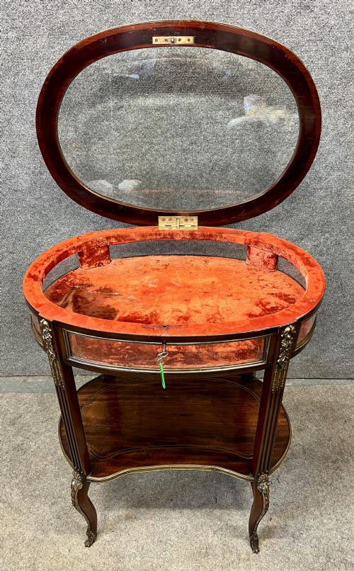ANTIQUE FRENCH BIJOUTERIE CABINET - ADDITIONAL PHOTO 2