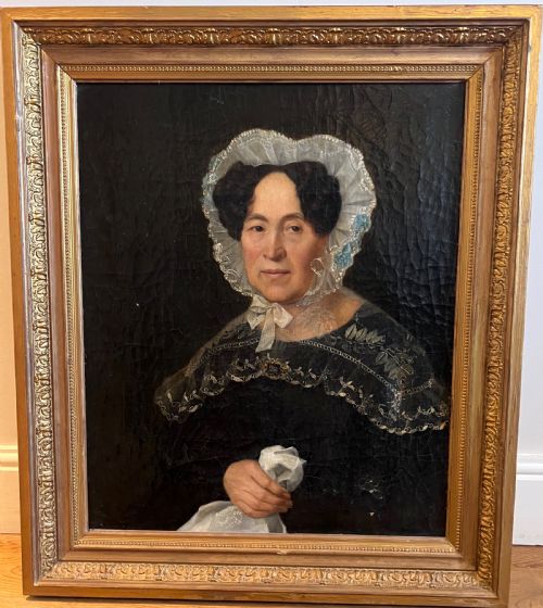 18th C. Oil on Canvas Portrait of a Lady