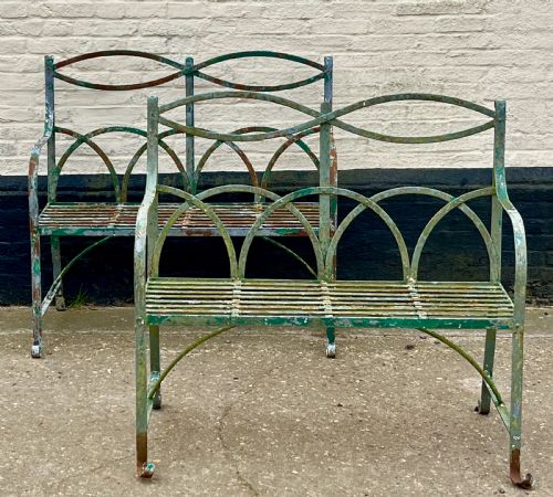 Pair of Regency Style Garden Benches