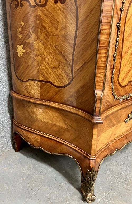 STUNNING FRENCH KINGWOOD MARQUETRY COCKTAIL CABINET - ADDITIONAL PHOTO 5