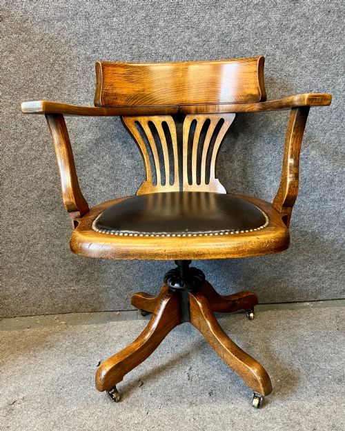 Edwardian Revolving & Reclining Desk Chair