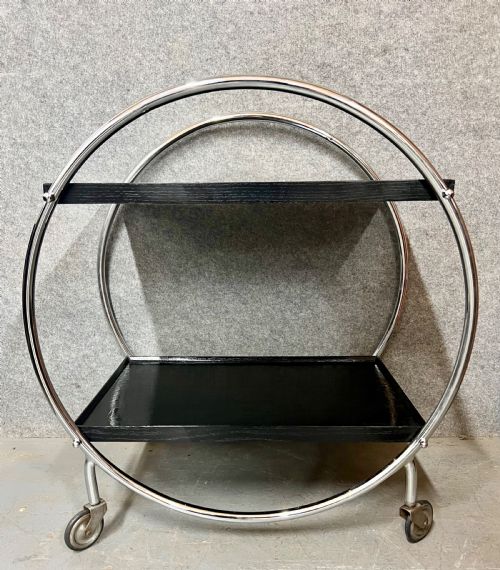 Art Deco Chrome Hostess or Drinks Trolley