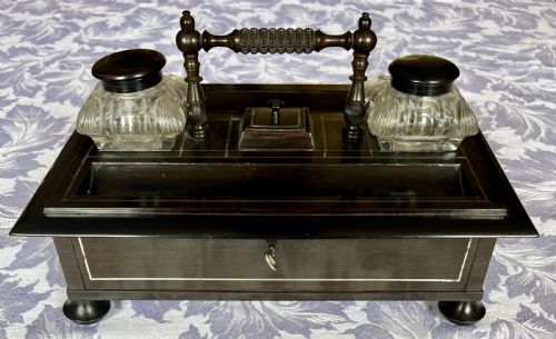 Unusual Macassar Ebony Desk Stand